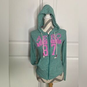 Aeropostale Large Green Zip Up